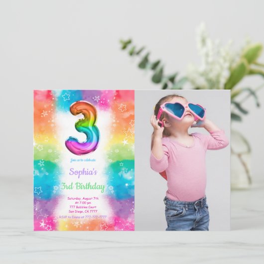 風船 フォト 招待状 (スタンド正面)