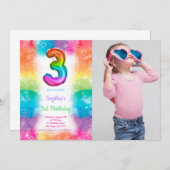 風船 フォト 招待状 (正面/裏面)