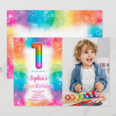 風船 フォト 招待状 (正面/裏面)