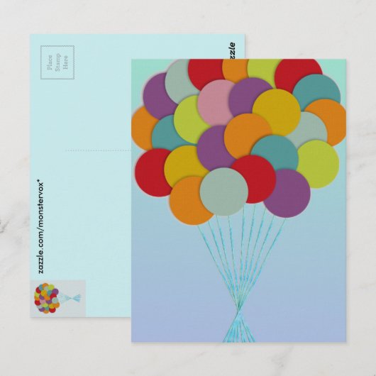 風船 ポストカード (正面/裏面)