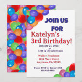 風船 招待状 (正面/裏面)