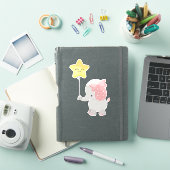 風船、王冠、かわいい象、星の象 シール (iPadカバー)