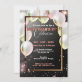 風船・紙吹雪大晦日お祝い 招待状 (正面)