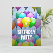 風船 誕生日 招待状 (スタンド正面)