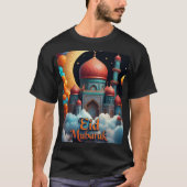 風船Tシャツ付きイードムバラク男性へモスク Tシャツ (正面)