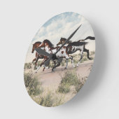 風走のように – ギャロ絵を描ングの時計 ラウンド壁時計 (傾斜)