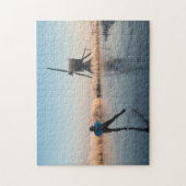 風車およびリードパズルを過ぎてアイススケート ジグソーパズル (縦)