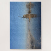 風車および氷との冬の景色 ジグソーパズル (縦)