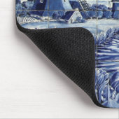 風車が付いているデルフトのタイル マウスパッド (コーナー)