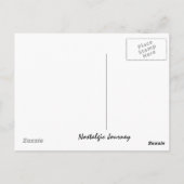 風車が雲に向かって帆を張るポストカード~セピア ポストカード (裏面)