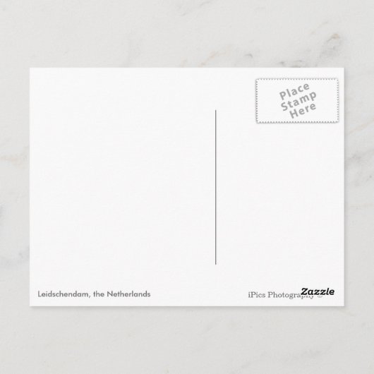 風車と羊の風景 ポストカード (裏面)