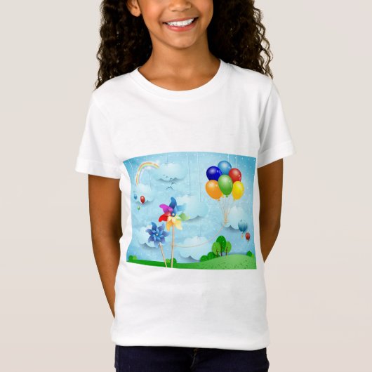 風車と風船 Tシャツ (正面)