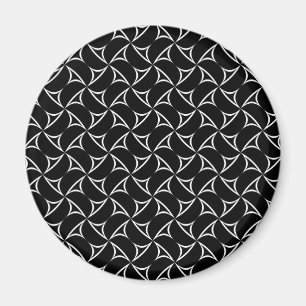 風車のらせん状白色抽象芸術の絵 マグネット