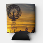 風車のサンセットの写真の缶クーラー 缶クーラー (裏面)