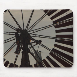 風車のシルエットのmousepad マウスパッド