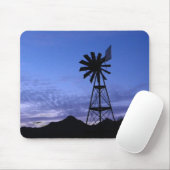 風車のシルエット マウスパッド (マウス)