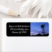 風車のシルエット ラベル (インサイチュ)