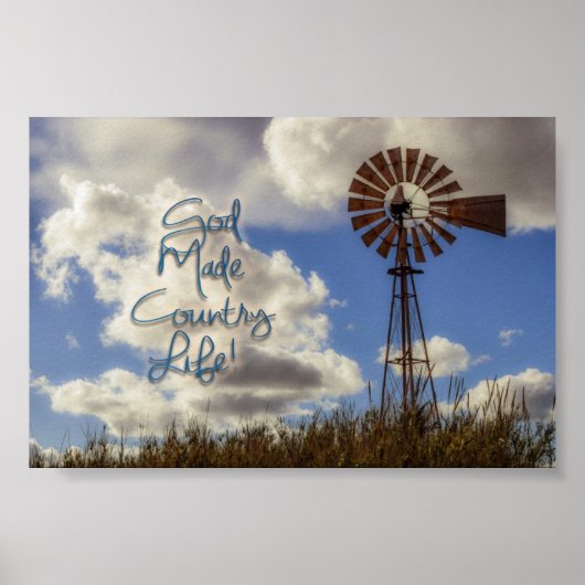 風車のシーン神が国の生活ポスターを作った ポスター (正面)