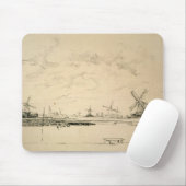 風車のスケッチ マウスパッド (マウス)