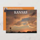 風車のポストカードで嵐の空。 ポストカード (正面/裏面)