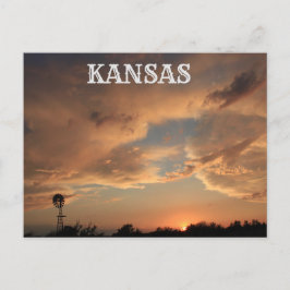 風車のポストカードで嵐の空。 ポストカード