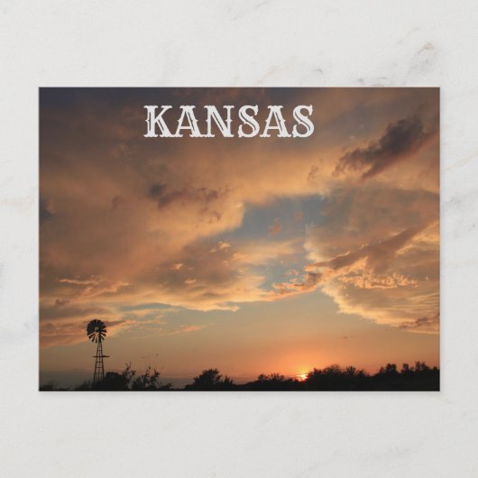 風車のポストカードで嵐の空。 ポストカード (正面)