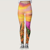 風車のレギンスが付いているNetherlandのチューリップの農場 レギンス (正面)