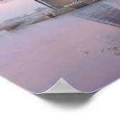 風車の上の冬の柔らかい日の出の光 ポスター (角)