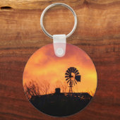 風車の夕日 キーホルダー (正面)