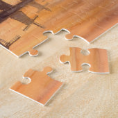 風車の夕日 – 水絵画彩 ジグソーパズル (側面)