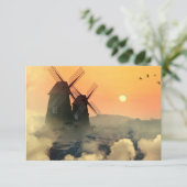 風車の山と雲 サンキューカード (スタンド正面)