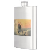 風車の山と雲 フラスク (左)