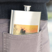 風車の山と雲 フラスク (インサイチュ)