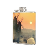 風車の山と雲 フラスク (左)