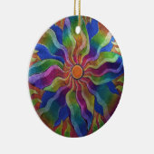 風車の曼荼羅のオーナメント セラミックオーナメント (右)