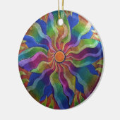 風車の曼荼羅のオーナメント セラミックオーナメント (左)