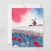 風車の水彩ビュー (正面)