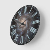 風車の銀河系(M101)の柱時計 ラウンド壁時計 (傾斜)