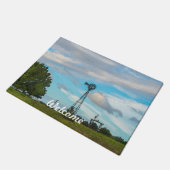 風車の鳥の群れ ドアマット (アングル)