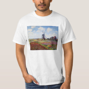 風車のTシャツを持つチューリップのMonet分野 Tシャツ