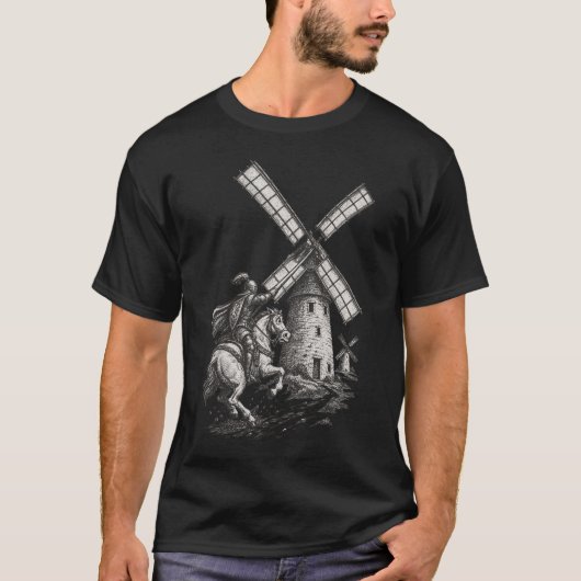 風車への突撃 Tシャツ (正面)