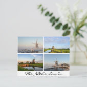 風車を持つランドスケープはオランダカード ポストカード (スタンド正面)