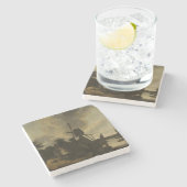 風車を持つ風景 – Salomon Rombouts ストーンコースター (横)