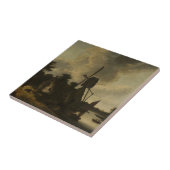 風車を持つ風景 – Salomon Rombouts タイル (側面)