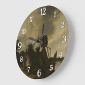 風車を持つ風景 – Salomon Rombouts ラージ壁時計 (傾斜)