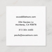 風車オランダキンダーダイク写真旅行観光 スクエア名刺 (裏面)