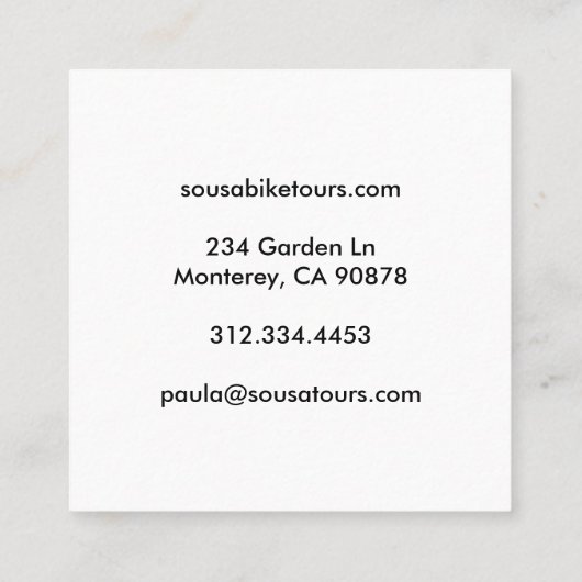 風車オランダキンダーダイク写真旅行観光 スクエア名刺 (裏面)