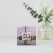 風車オランダキンダーダイク写真旅行観光 スクエア名刺 (スタンド正面)