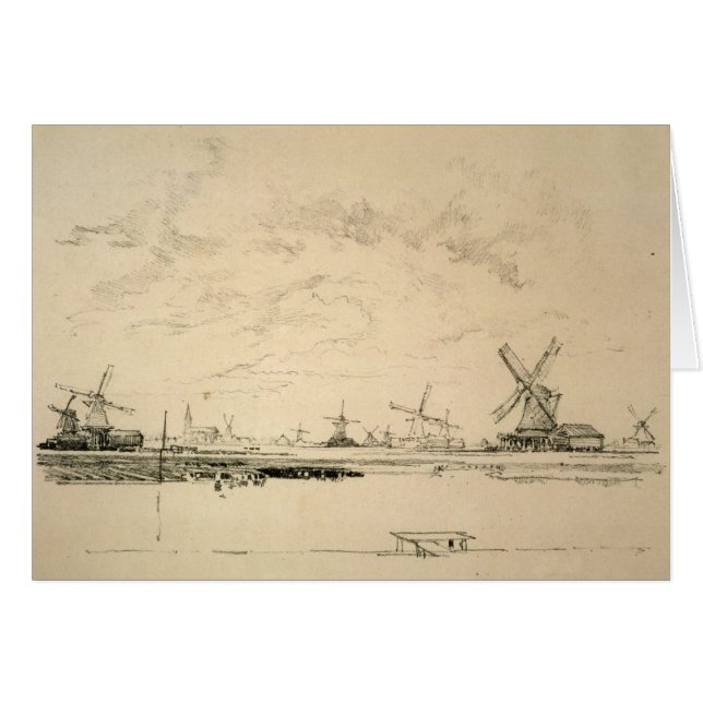 風車カードのスケッチ (正面横)