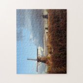 風車キンダーダイクオランダホランドシーニックジグ ジグソーパズル (縦)